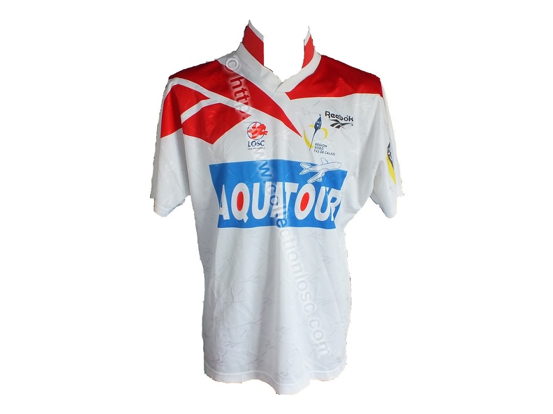 Maillot du LOSC porté par Amara SIMBA en D1 saison 1996/1997