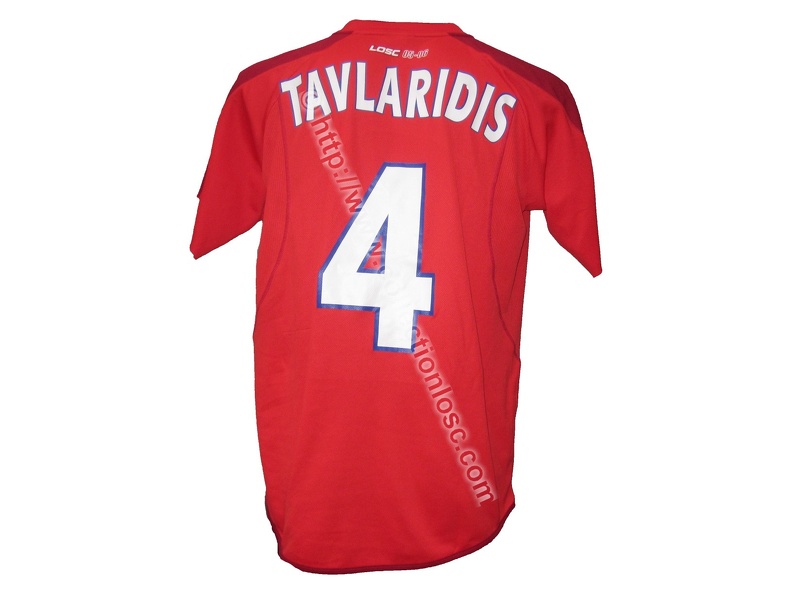 Maillot du LOSC porté par Efstathios TAVLARIDIS en Champions League édition 2005/2006